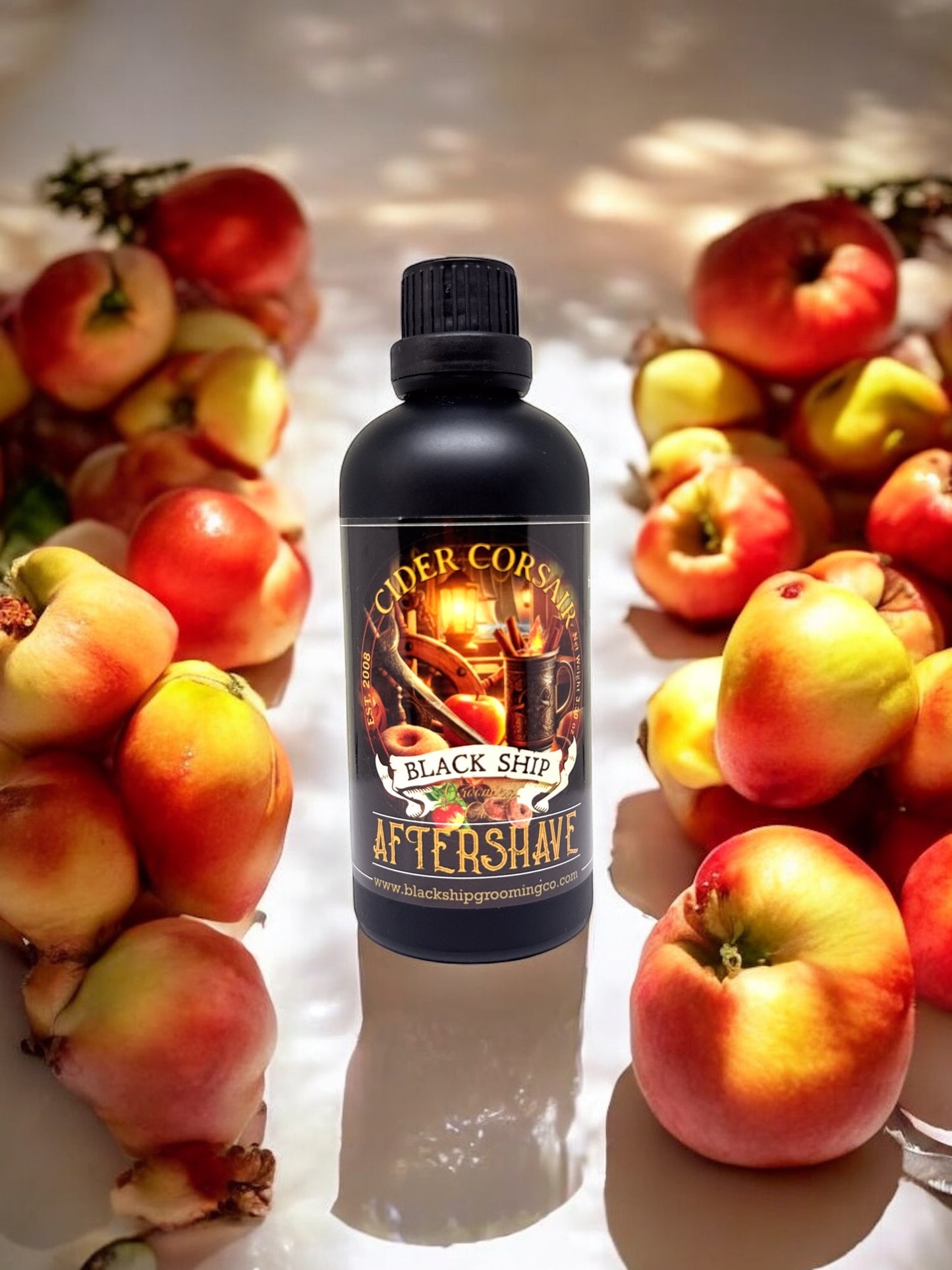 Cider Corsair aftershave tonic in our black glass bottles
