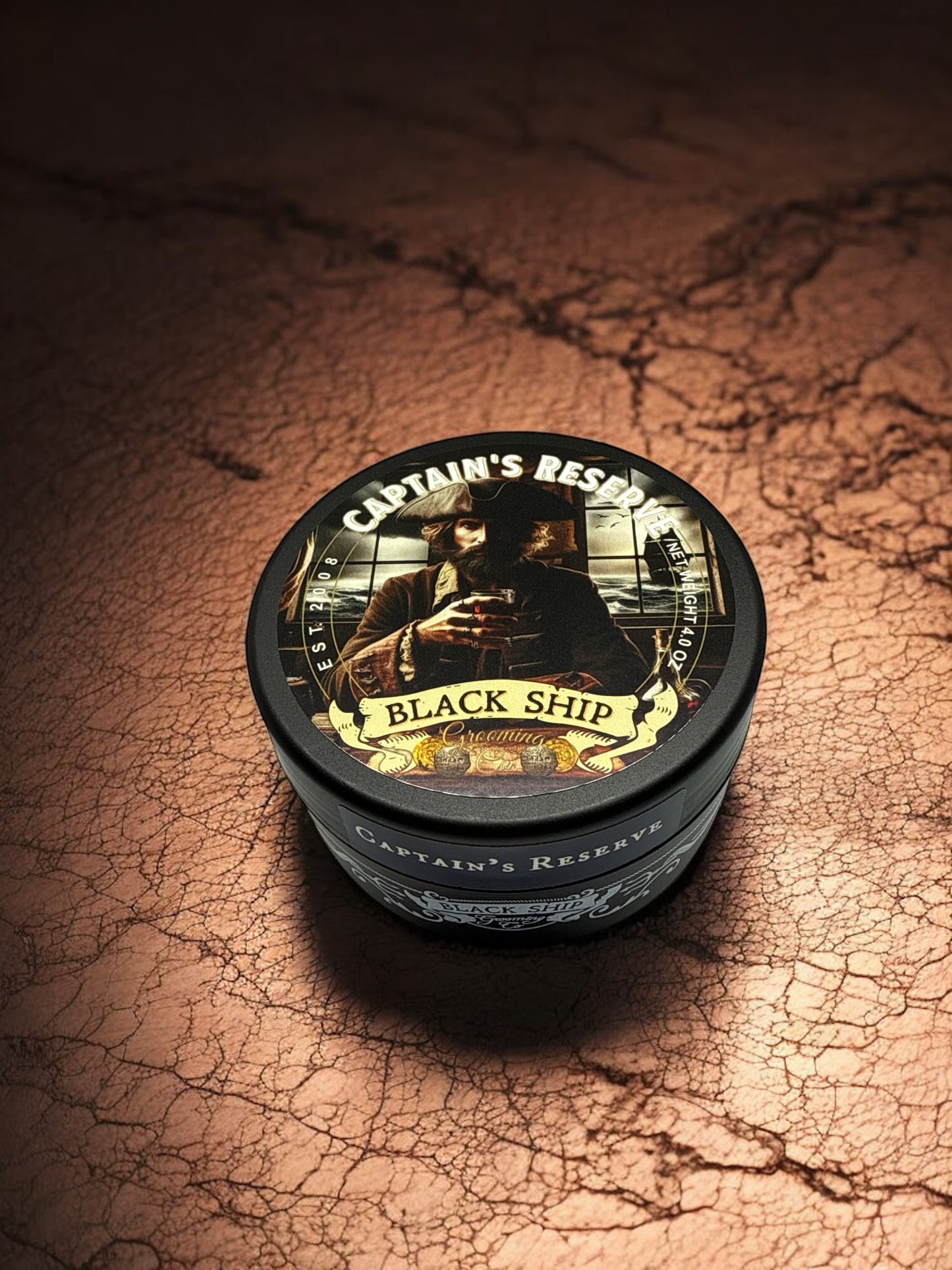 Captain's Reserve Shaving soap in out shaving bowl jars