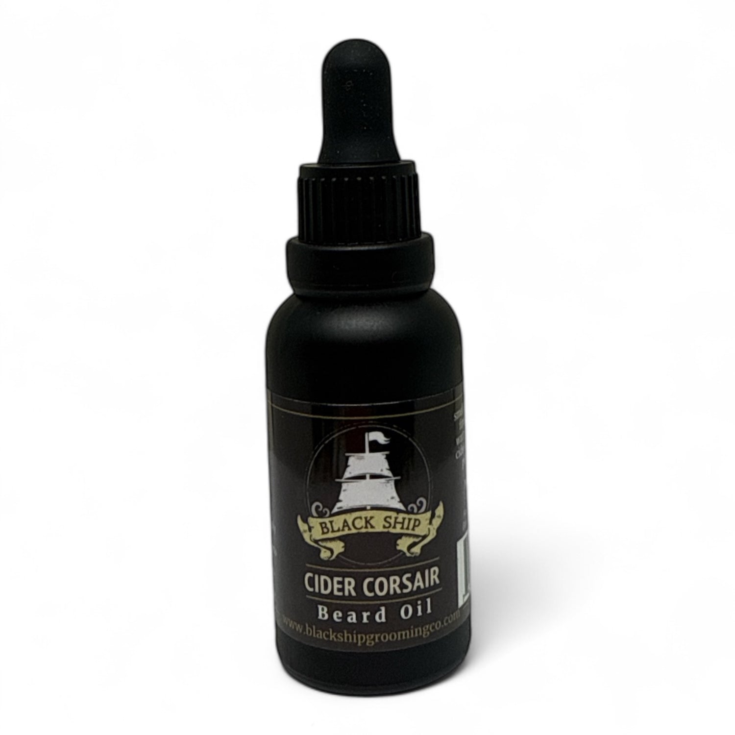 Cider Corsair Beard Oil — apple-cider donut scent, conditioning beard oil by Black Ship Grooming Co., small-batch pirate grooming.