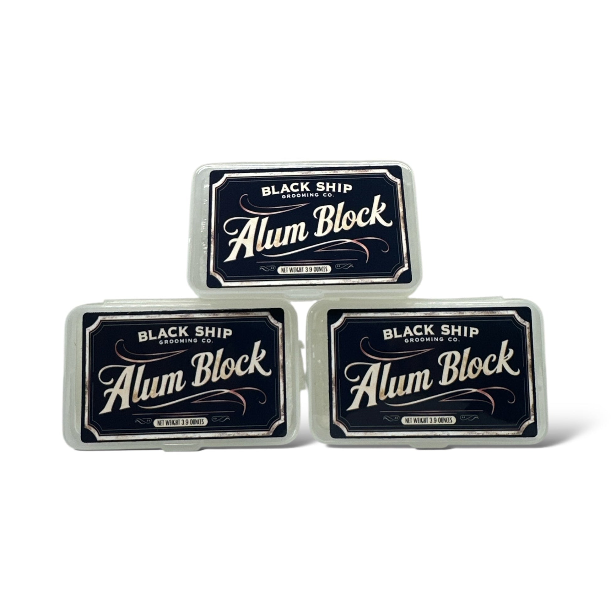 Black Ship 3.9 oz Alum Block in Plastic Case - Black Ship Grooming Co.