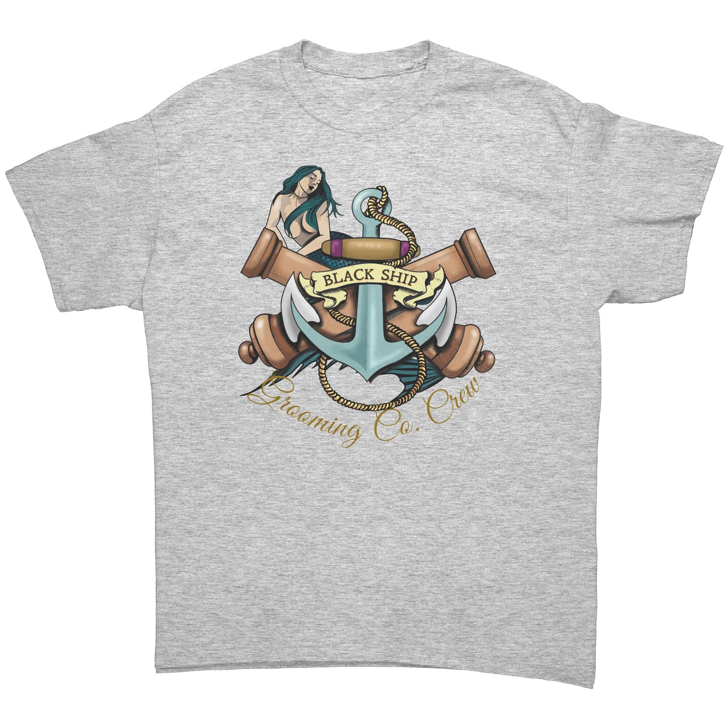 Classic Fit Black Ship Grooming Crew T-Shirt - Black Ship Grooming Co.