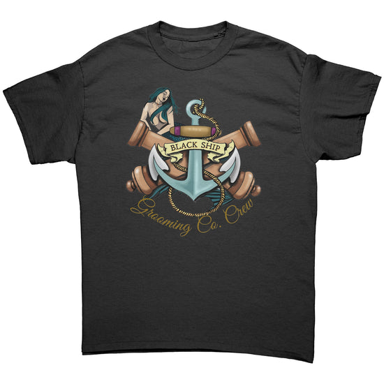Classic Fit Black Ship Grooming Crew T-Shirt - Black Ship Grooming Co.