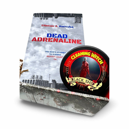 Dead Adrenaline Book and Cleaning Witch Shaving Soap Gift Set - Black Ship Grooming Co.