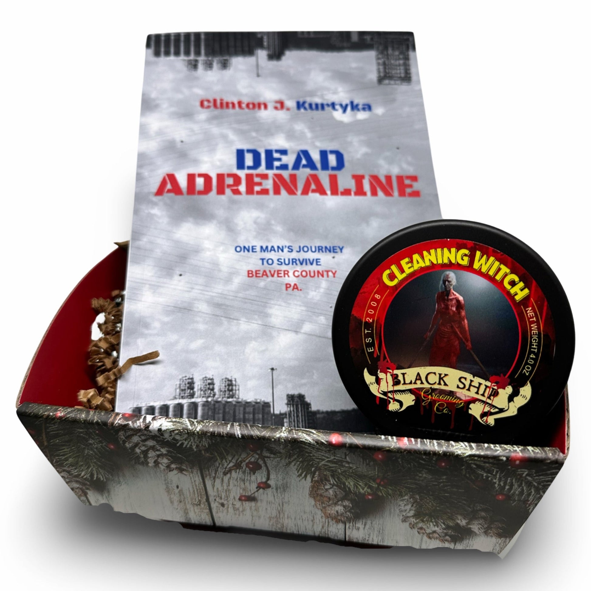 Dead Adrenaline Book and Cleaning Witch Shaving Soap Gift Set - Black Ship Grooming Co.