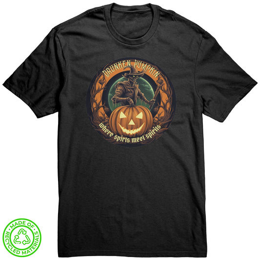 Drunken Pumpkin Tee Shirt Where Sprits Meet Spirits - Black Ship Grooming Co.