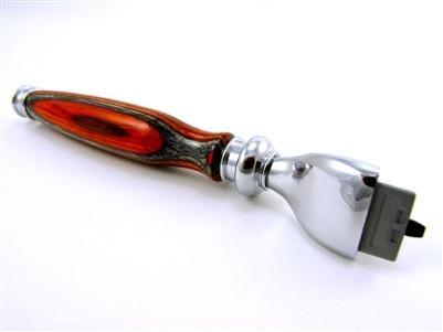 Red & Gray Wooden Mach3 Razor – Black Ship Grooming Co.