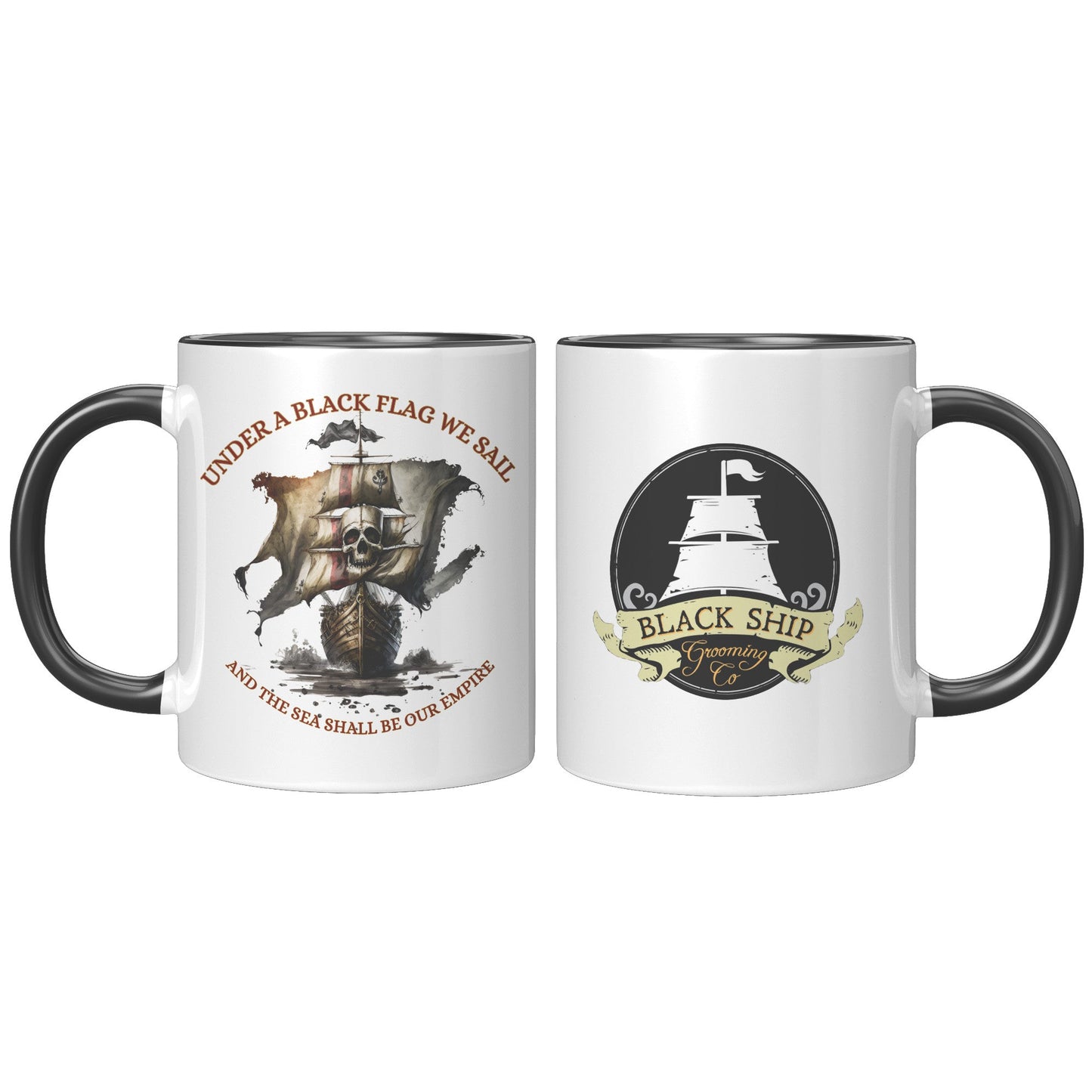 Under a Black Flag Mug - Black Ship Grooming Co.