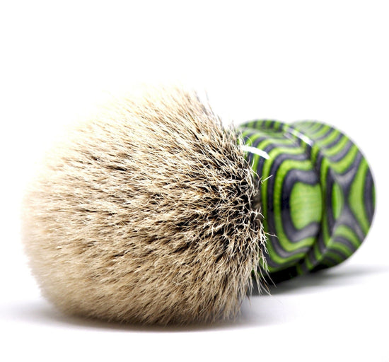 Whaler Shaving Brush 28mm Synthetic Badger Shaving Brush Green Hornet - Black Ship Grooming Co.