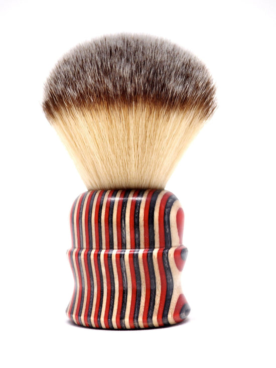 Load image into Gallery viewer, Whaler Shaving Brush 28mm Synthetic Badger Shaving HMS Adventure Galley Color - Black Ship Grooming Co.
