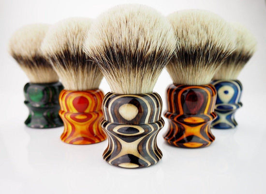 Whaler Shaving Brush 28mm Two Band Badger Sloop Color - Black Ship Grooming Co.